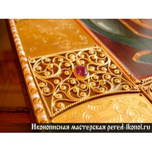 Ювелирная икона Владимирской Божьей матери Ювелирная икона Владимирской Божьей матери