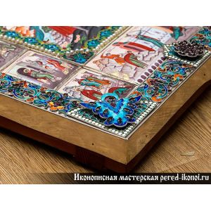 Ювелирная икона Георгия Победоносца со страстями Ювелирная икона Георгия Победоносца со страстями