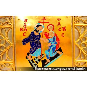Ювелирная икона Деисусный чин Ювелирная икона Деисусный чин